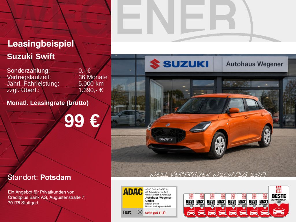 Suzuki Swift Club Hybrid - schon ab 99,- € mtl.*