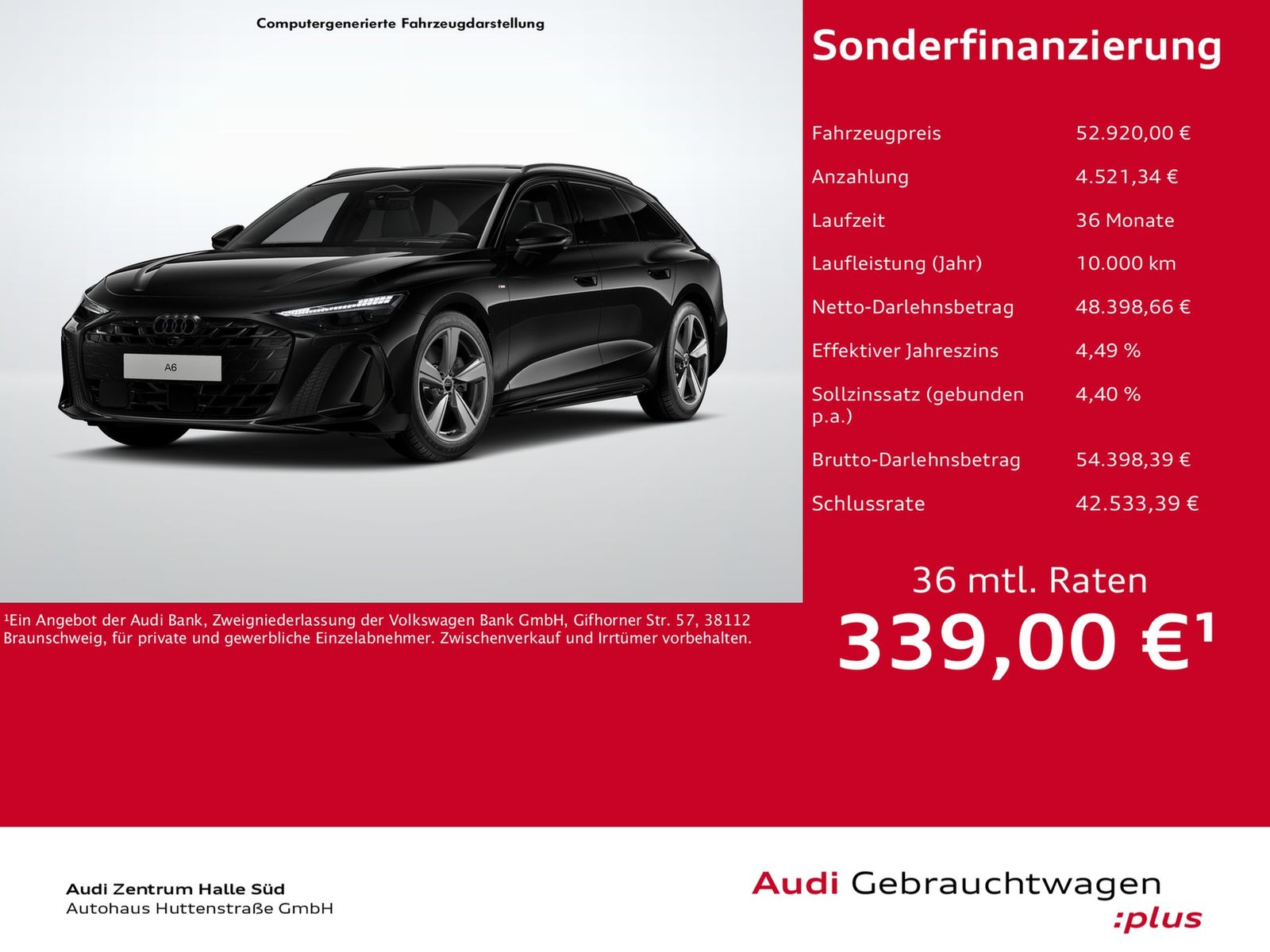 Audi A6 Avant TDI 2x S line MATRIX B&O HuD PANO AHK