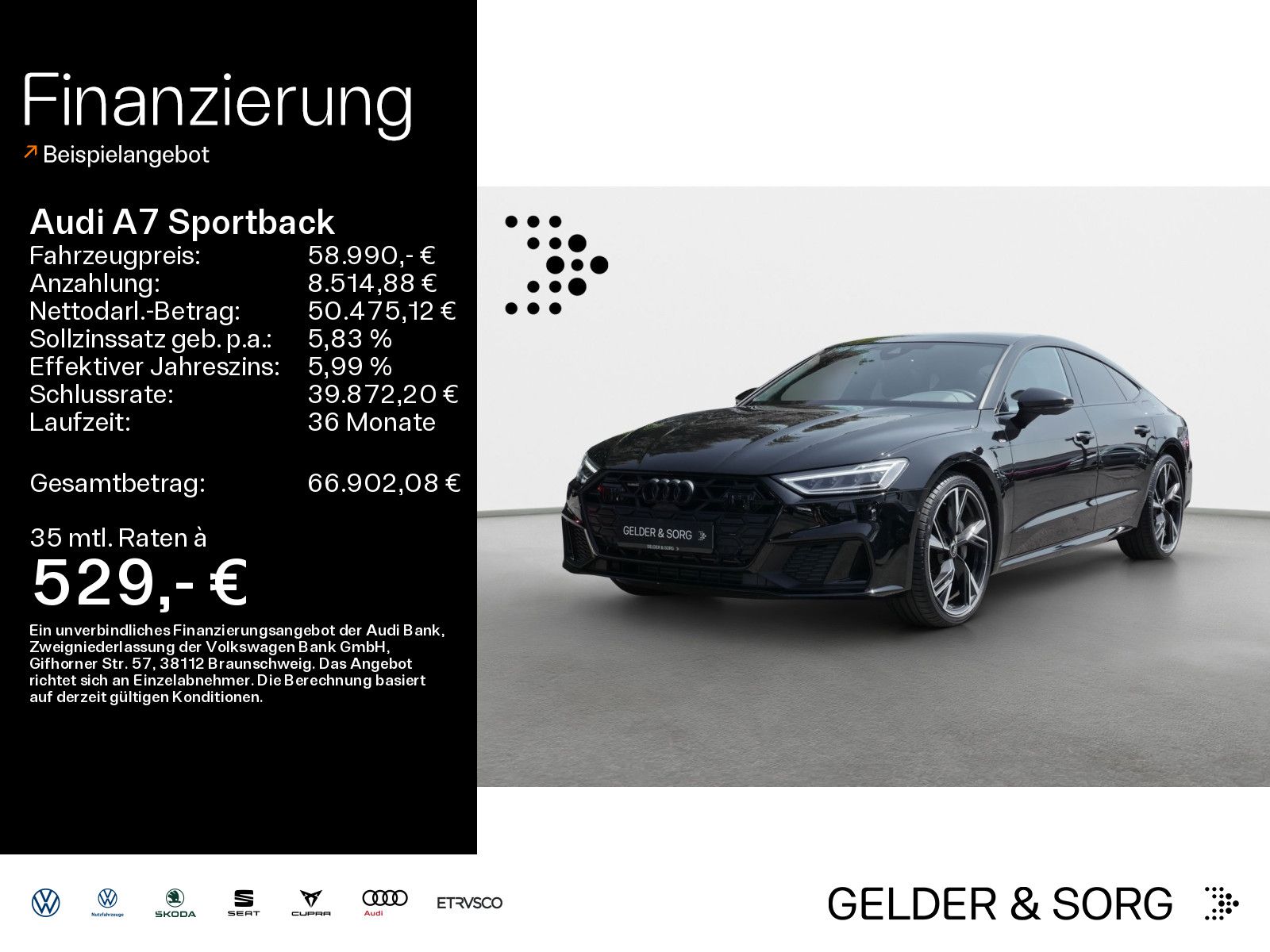 Audi A7 Sportback 50 TFSI e qu.S line OpPaket*B&O*Pan