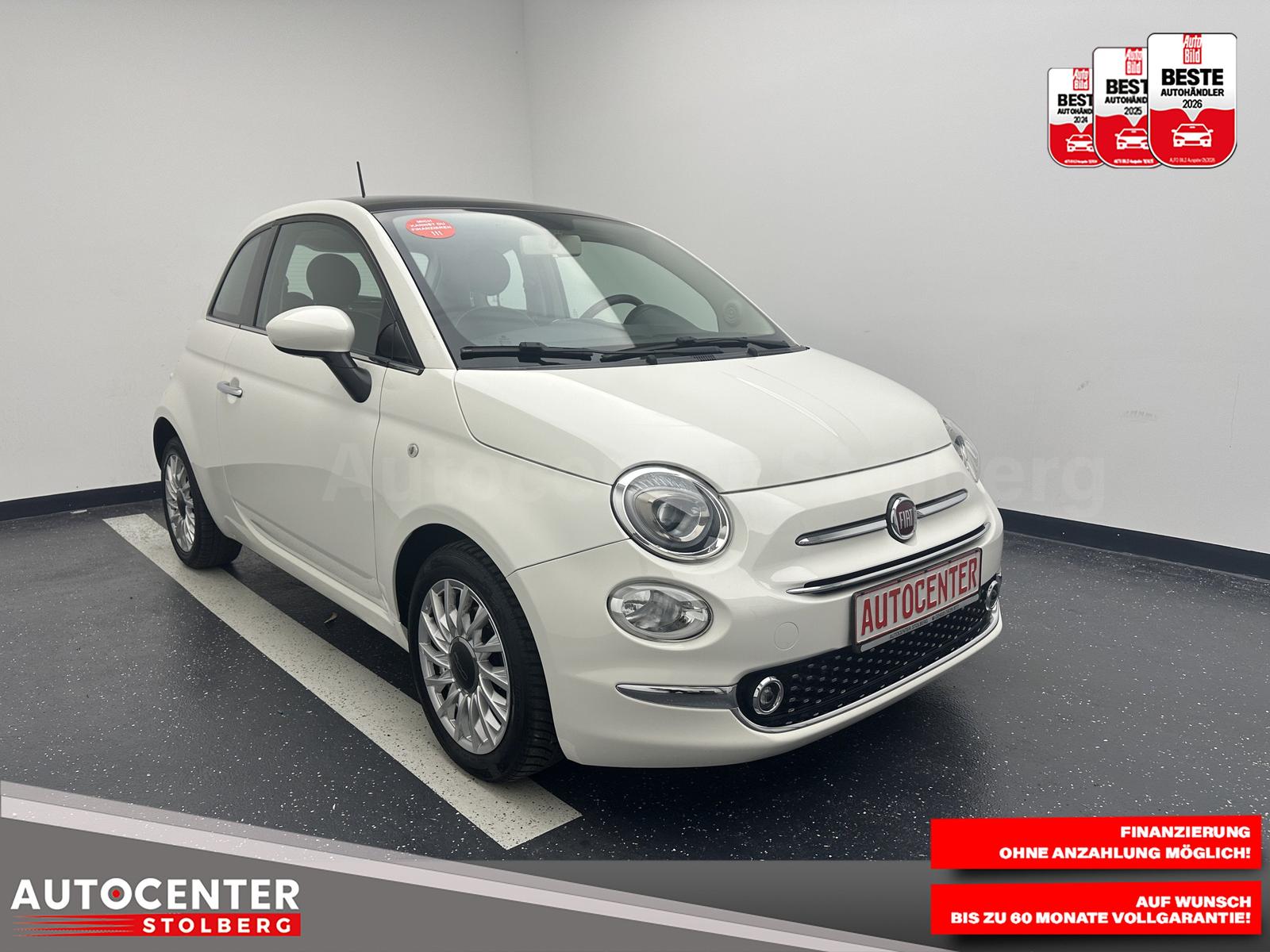 Fiat 500 Lounge "PANO-MULTI-KLIMA-PDC-ALU-TÜV NEU"