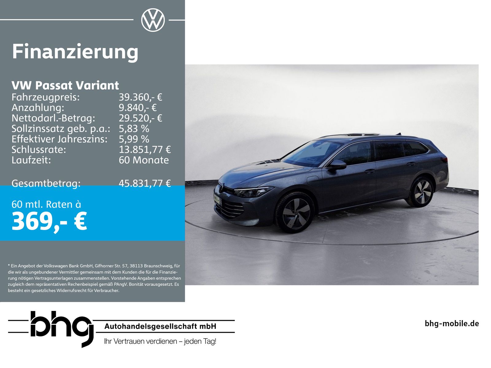 Volkswagen Passat Variant 1.5 e-Hybrid DSG Business