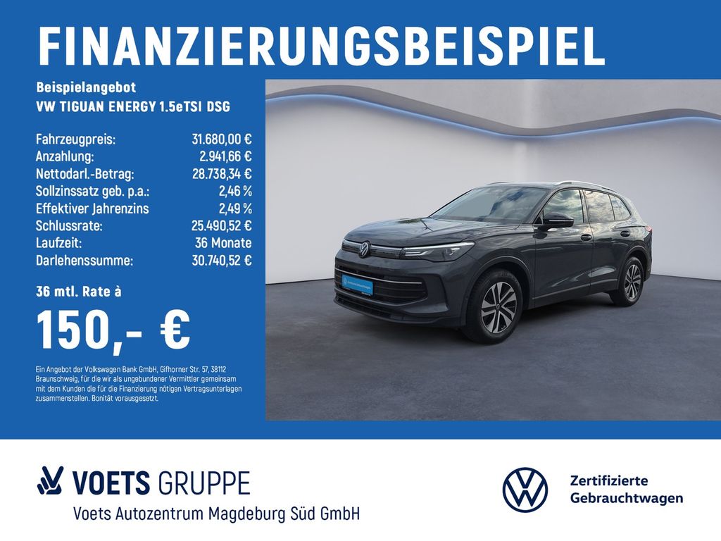 TIGUAN ENERGY 1.5eTSI DSG LED+NAVI+AHK+AREA+EO