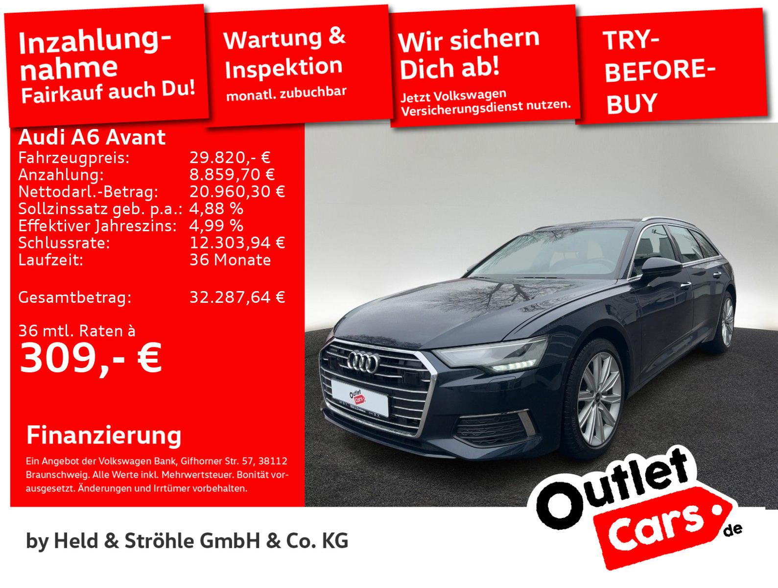 Audi A6 Avant design 45 TDI qu LED LEDER NAVI R-KAM