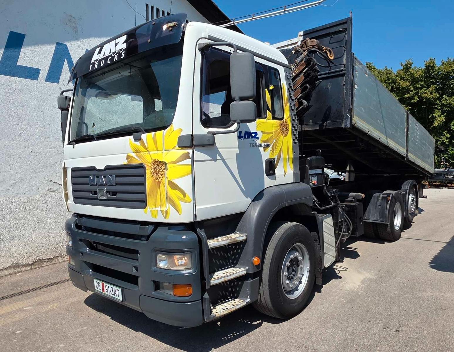 MAN TGA 26.480 6X2 KIPPER + KRAN HIAB 122 D4-HIDUO