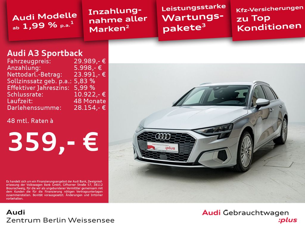 Audi A3 Sportback 35 TFSI S-TRO*AHK*TEMP*PDC*ASG*APP*
