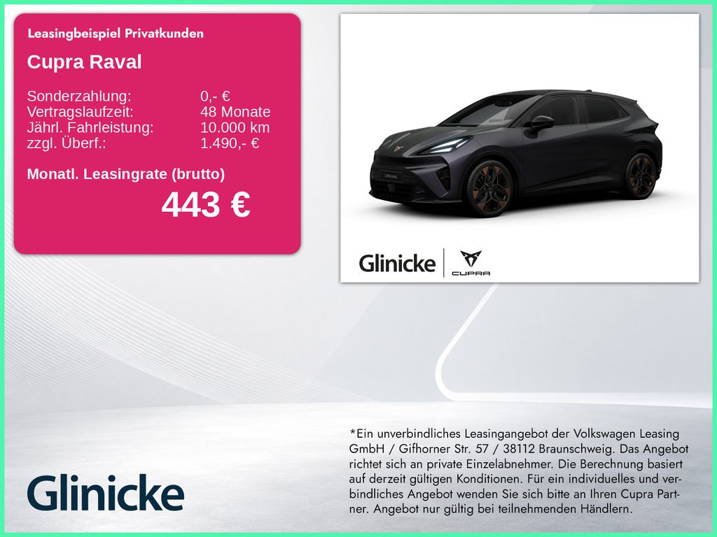 Cupra Raval Endurance Edition Dynamic Plus 155 kW (211