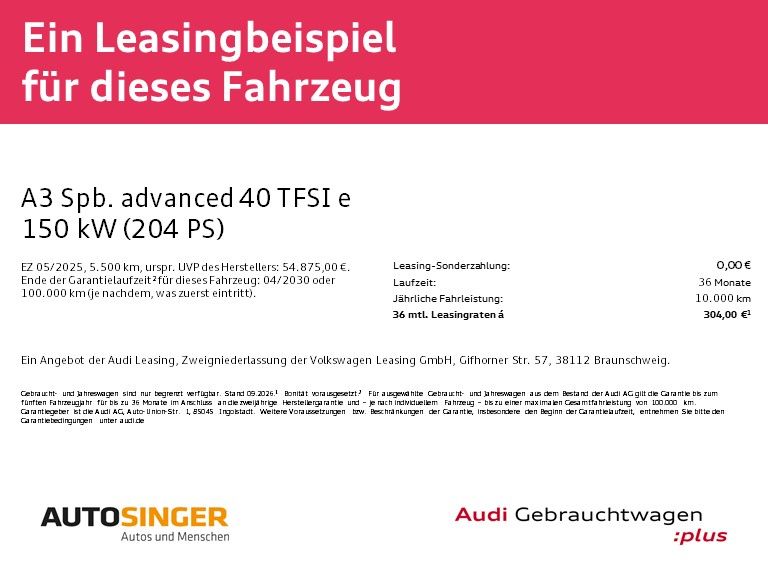 Audi A3 Sportback advanced 40 TFSI e *LED*R-CAM*ACC* imagem 2