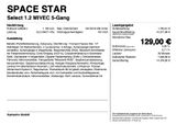 Mitsubishi Space Star 1.2 Select (A00) - Mitsubishi Space Star: Select