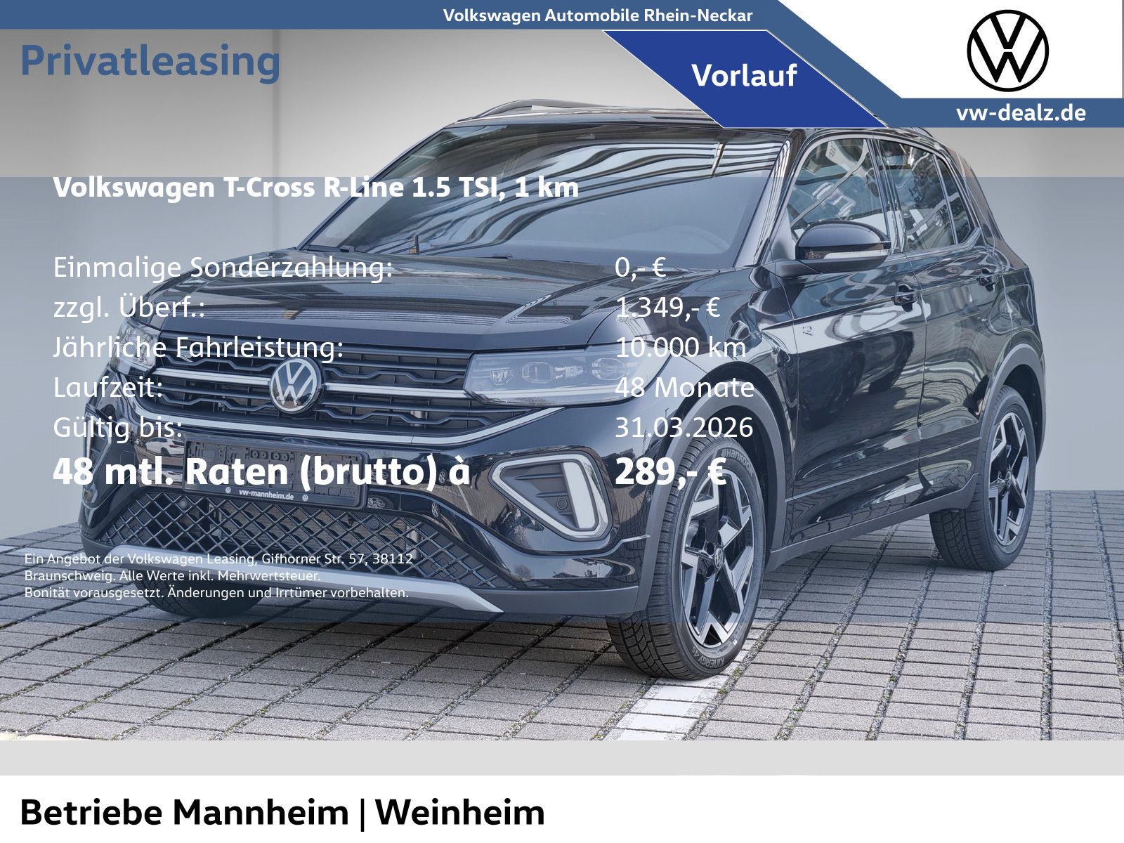 Volkswagen T-Cross R-Line 1.5 TSI DSG Klima NAVI AHK LED