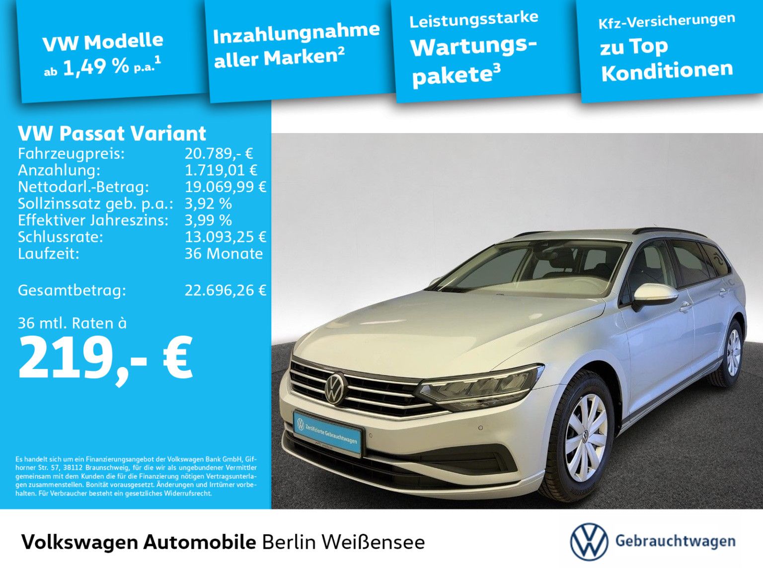 Volkswagen Passat Variant 2.0 TDI Conceptline DSG*LED*NAV*R imagem 2