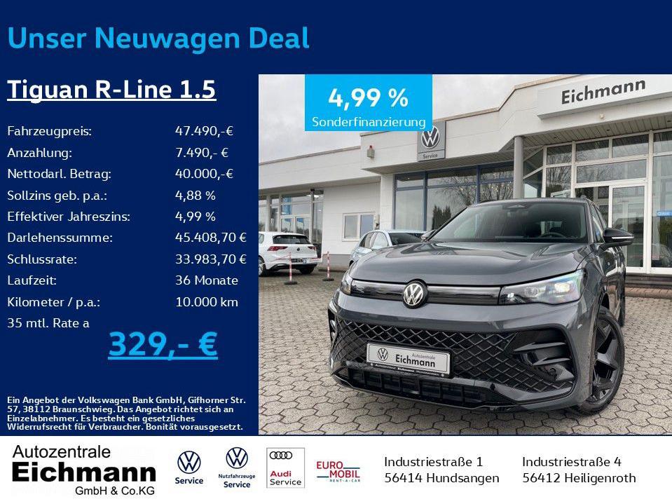 Volkswagen Tiguan R-Line 1.5 eTSI+DSG+LEDPlus+AHK+PANO+ACC+