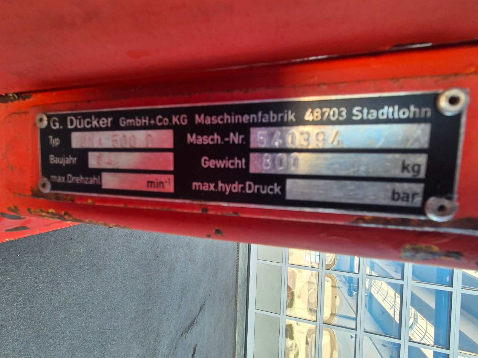 Fahrzeugabbildung Andere Dücker UNA 500 D Ausleger / Unimog / 2004