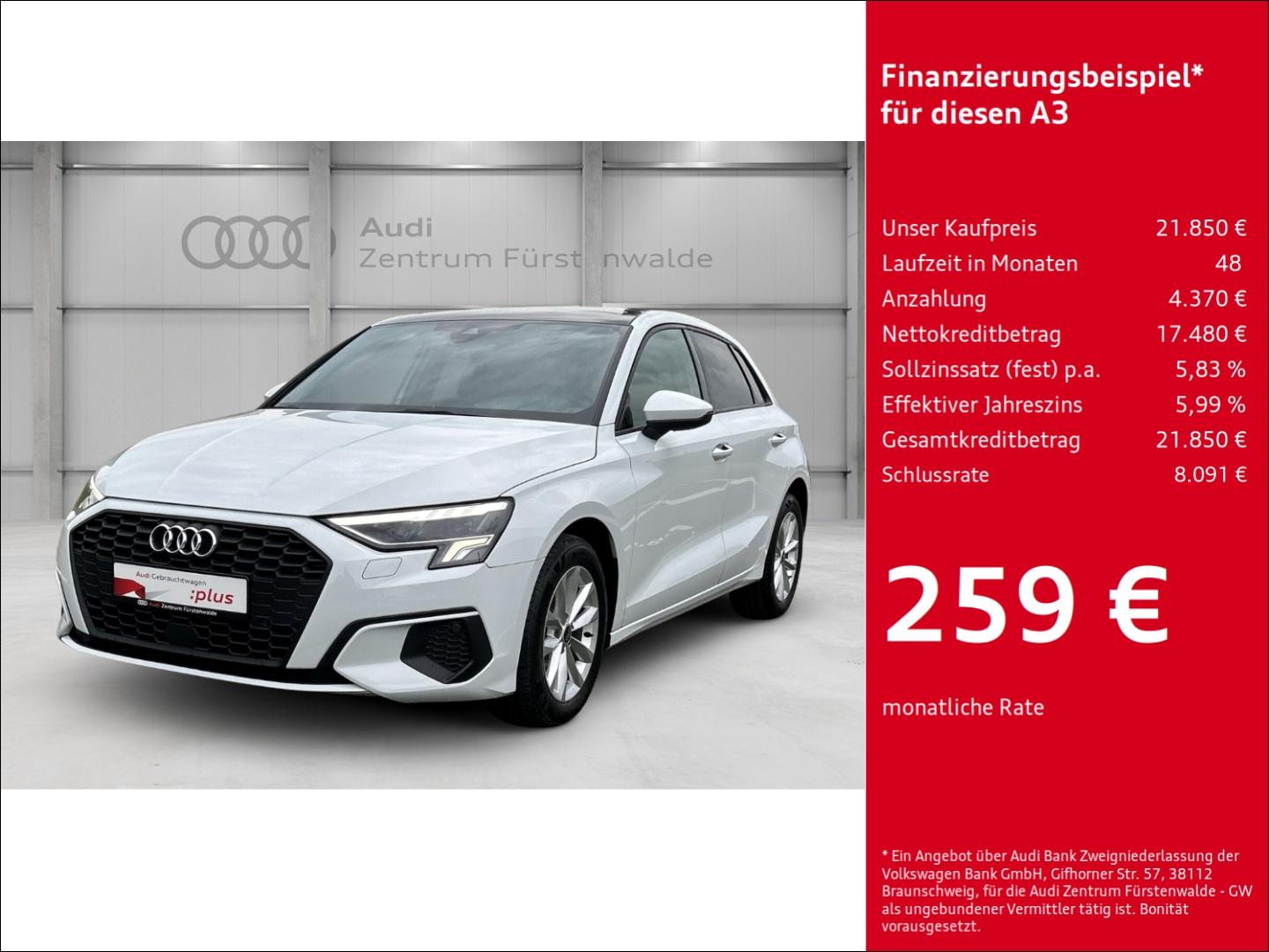 Audi A3 Sportback 30 TDI S tronic El. Panodach Navi D
