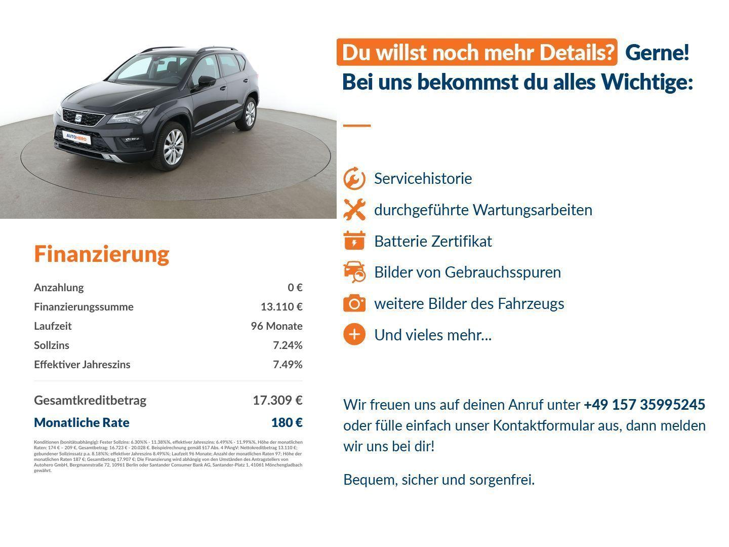 Seat Ateca 1.6 TDI Style*NAVI*TEMPO*LED*PDC*SHZ*