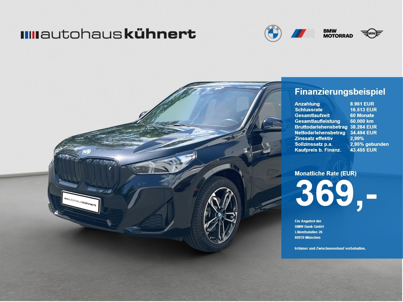 BMW iX1 xDrive30 M-Sport PanoSD SpurAss AHK foto 1