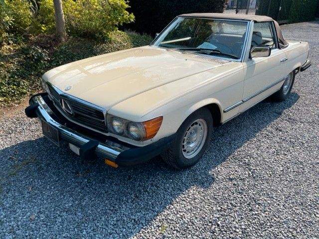 Mercedes-Benz SL 380 R 107 Roadster Ivory White+Palomino leder