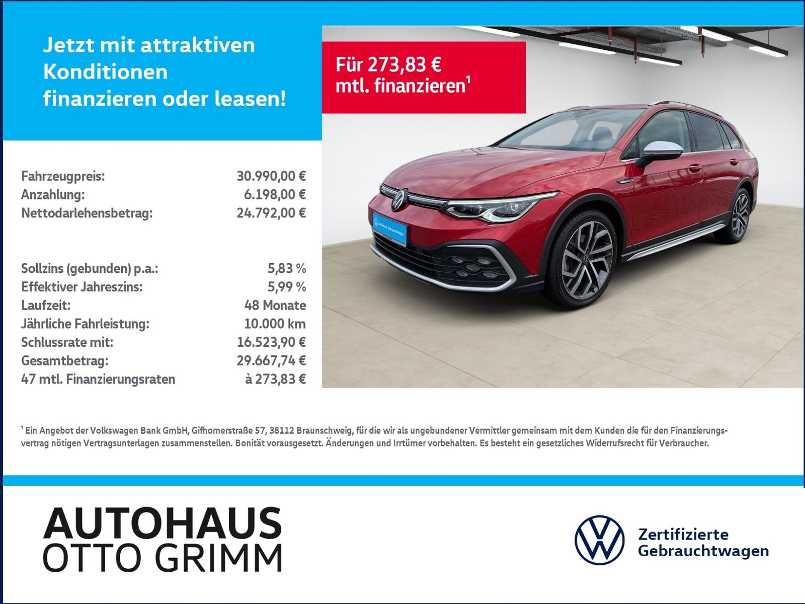 Volkswagen Golf VIII Variant 2.0 TDI Alltrack 4M Matrix-LED