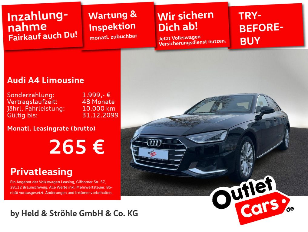 A4 Limousine advanced 40 TDI LED NAV+ KAM