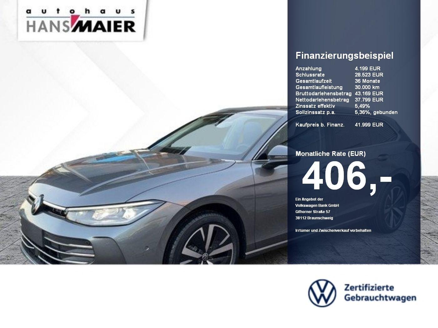 VW Passat eTSI Business DSG AHK 360 IQLight IQDrive
