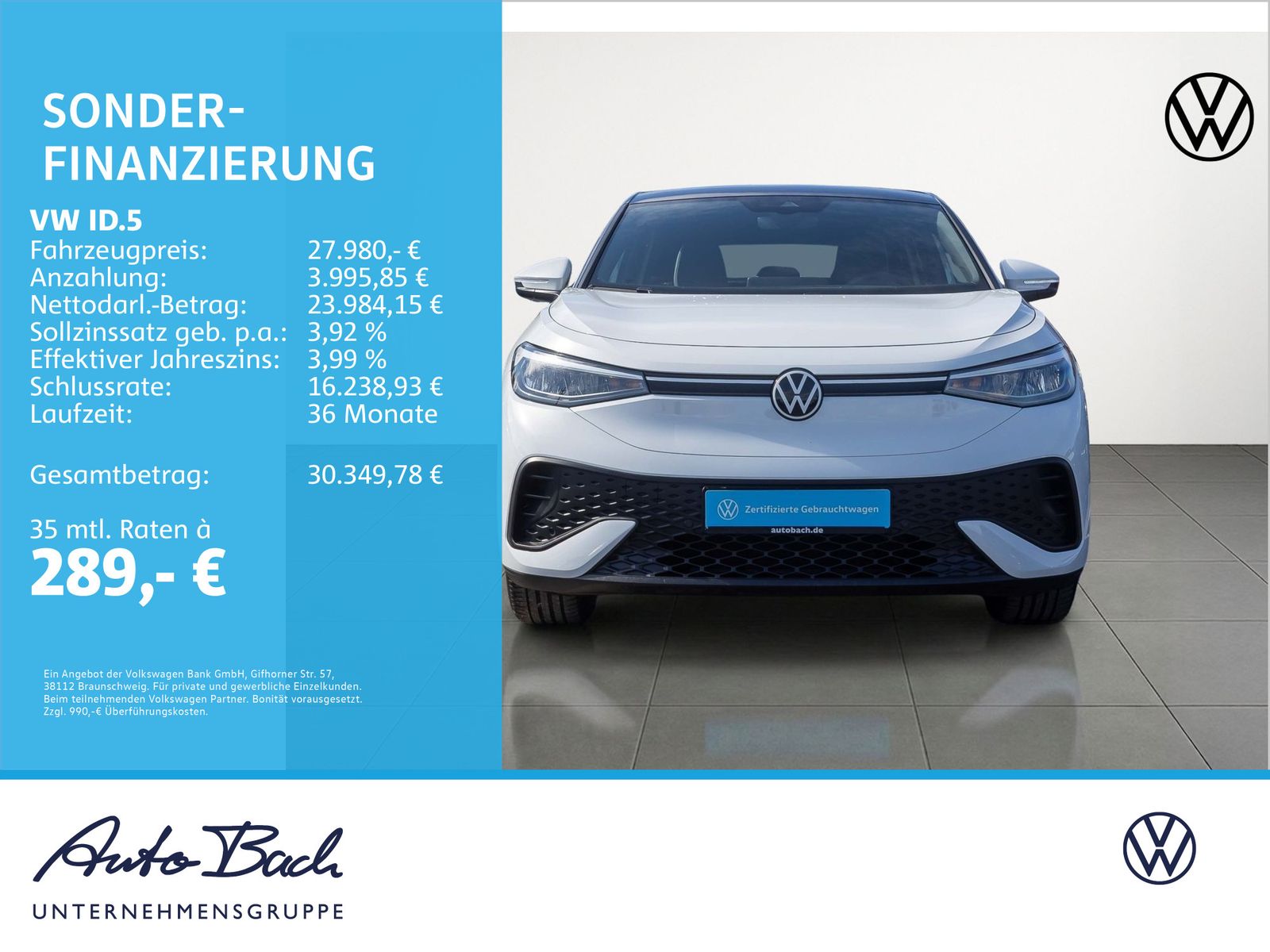 Volkswagen ID.5 Pro Performance LED ACC Standklima CarPlay imagem 2