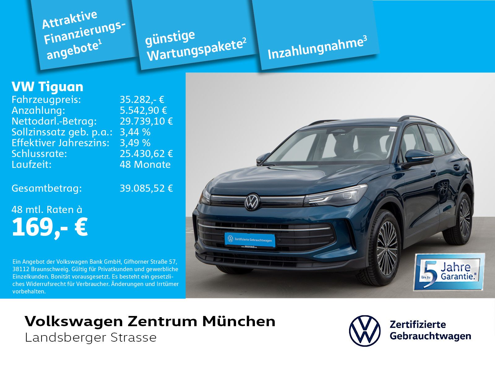Volkswagen Tiguan Life 2.0 TDI AHK ACC LED Navi RearView Pa foto 2