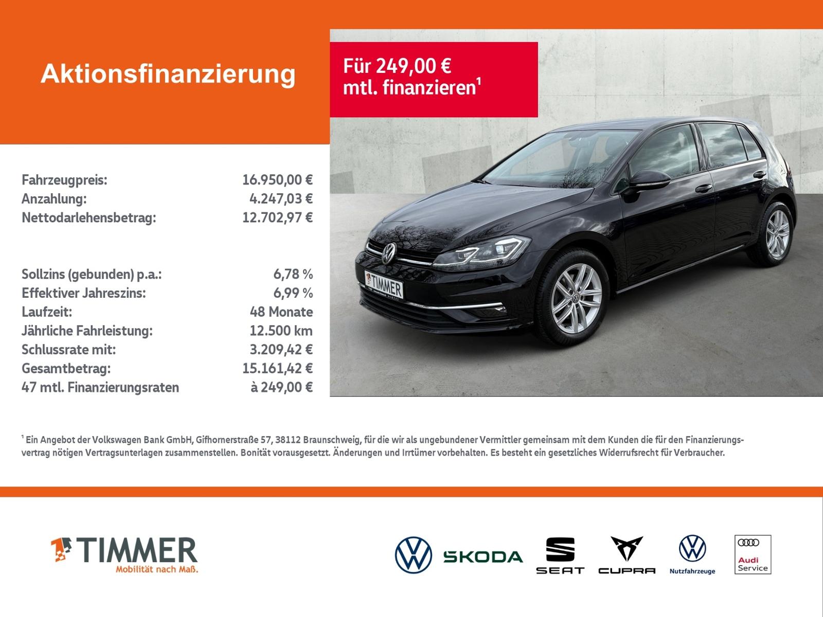 Volkswagen Golf VII 1.6 TDI COMFORT +LED +ACC +NAVI +SHZ +A
