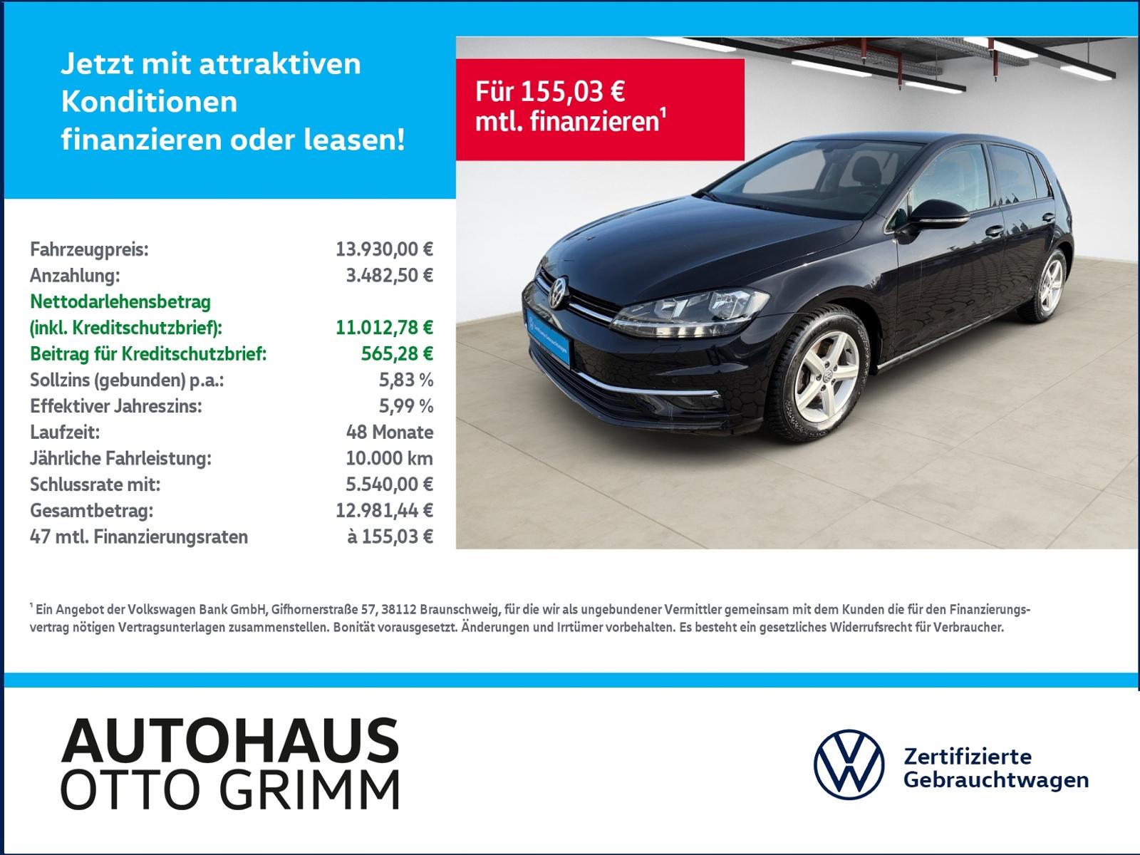 Volkswagen Golf VII 1.4 TSI CL Kamera Standh. ACC
