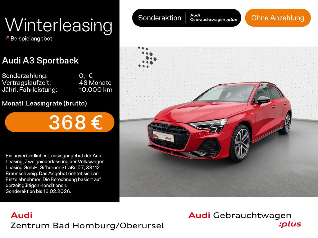 A3 Sportback 45 TFSI e S line*Navi*LED*Alu*AHK*P