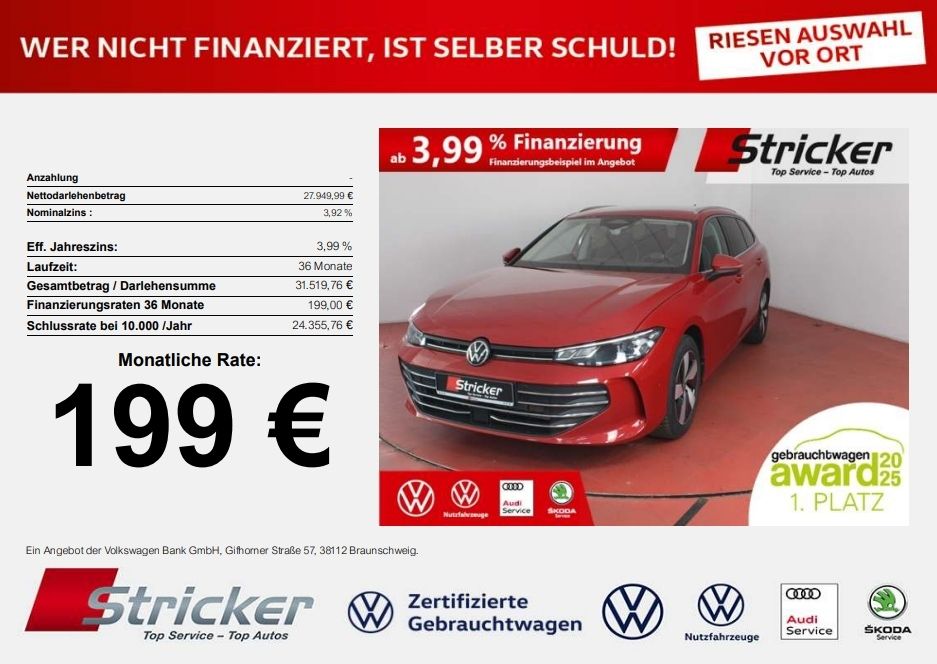 Passat Variant Business 1.5eTSI DSG 199,-ohne An