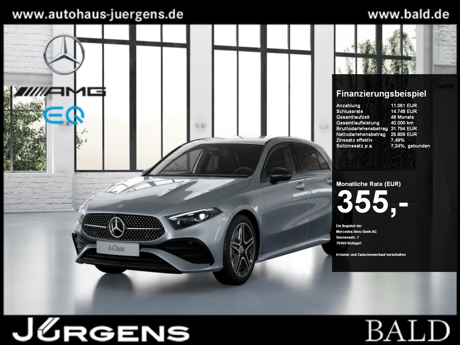 Mercedes-Benz A 250 e AMG+11 KW+Night+MTB+Memory+Keyless