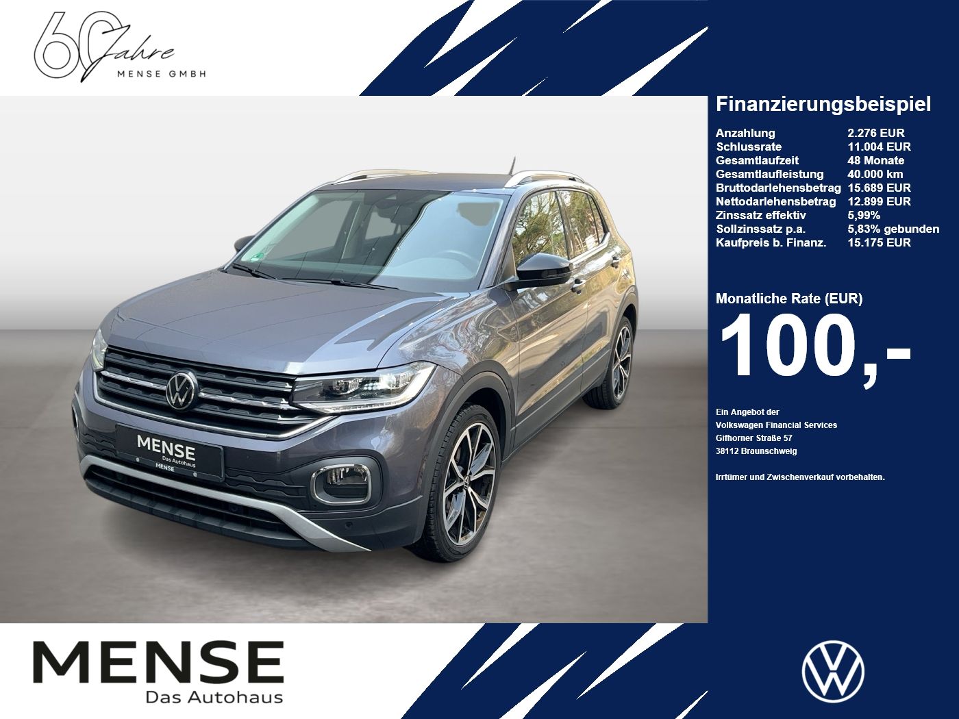 Volkswagen T-Cross 1.0 TSI Style CarPlay|AHK|ACC|LED|Navi