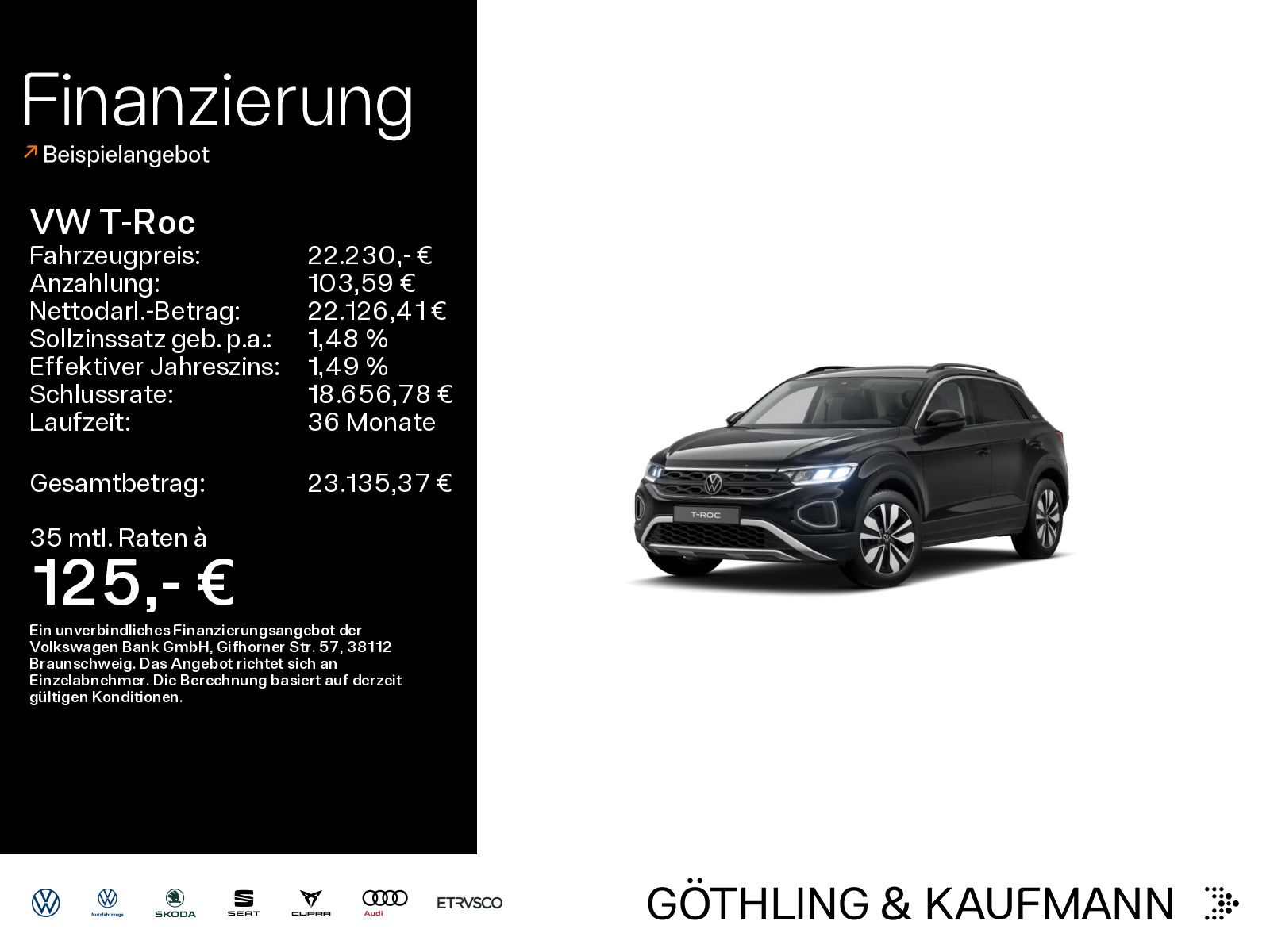 Volkswagen T-Roc Life GOAL 1.0 TSI*NAVI*SHZ*LED*ACC*AllSeas