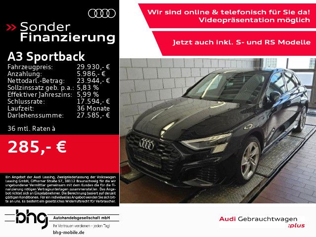 Audi A3 Sportback 45 TFSIe S line e-tron ACC Navi con