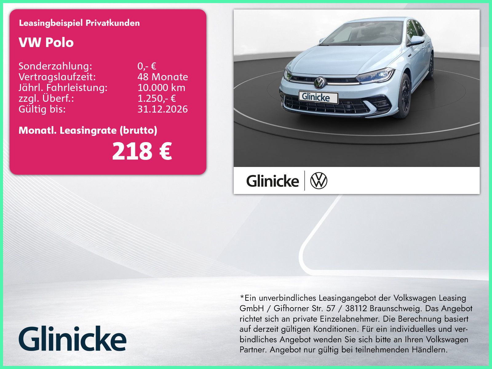 Volkswagen Polo R-Line *ABVERKAUF* 1,0 TSI 85 kW (116 PS) 7