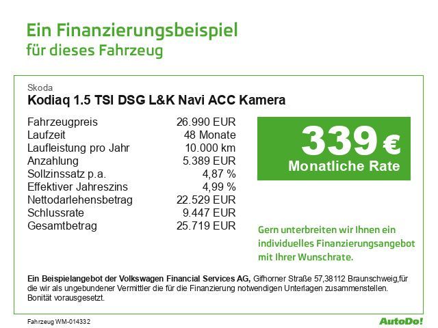 Skoda Kodiaq 1.5 TSI DSG L&K Navi ACC Kamera