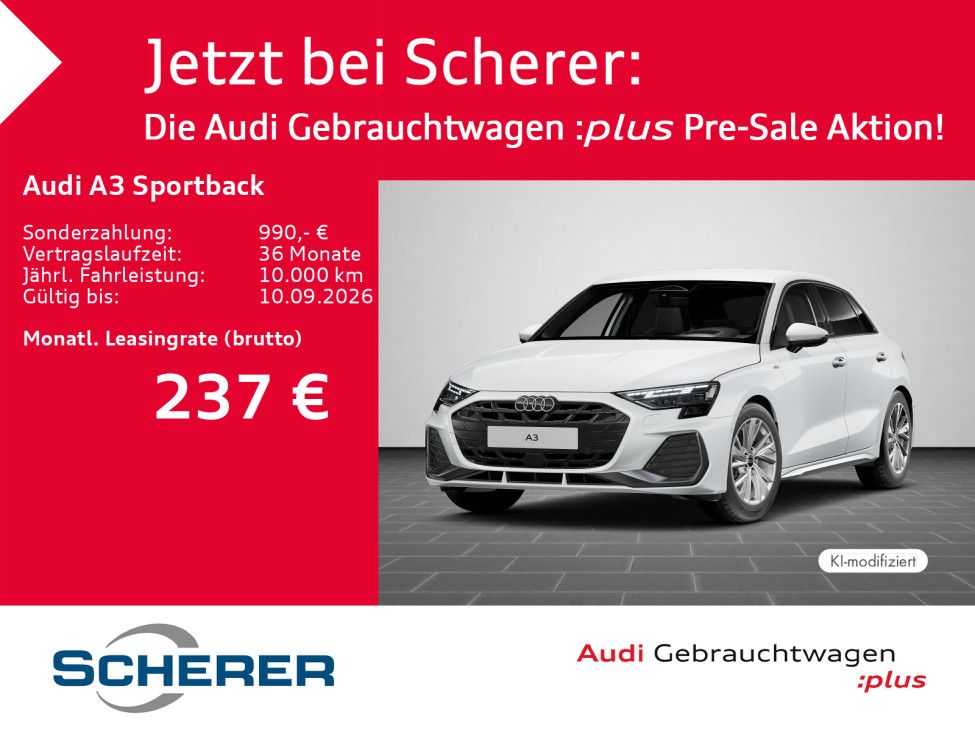Audi A3 Sportback S line TFSI LED Navi 110 kW S troni