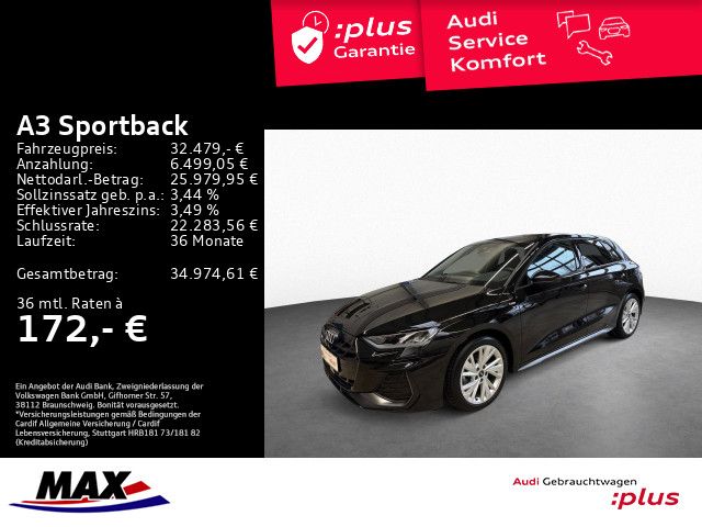 A3 Sportback 35 TDI S LINE LED+MMI NAVI+ALU+VCP+