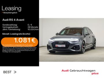 Audi Leasingangebot: Audi RS 4 Avant Pano, Abgas, B&O, HUD, Assist, Kerami