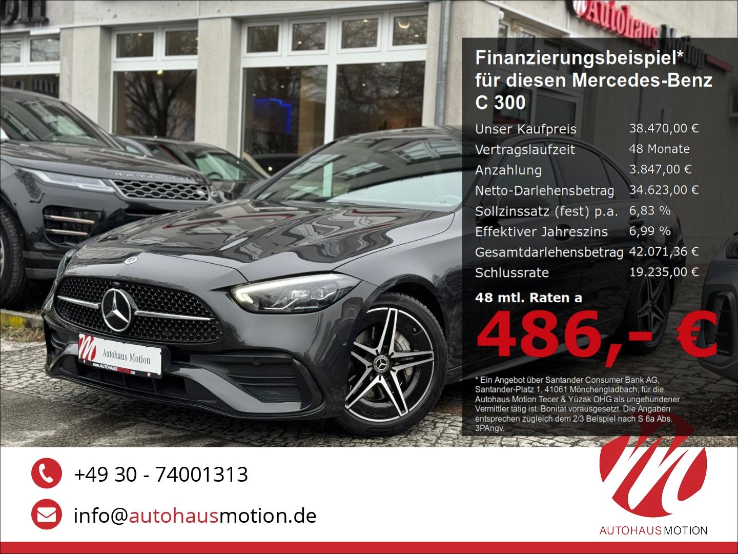 Mercedes-Benz C 300 d 4Matic AMG line Pano Navi Kamera HUD ACC