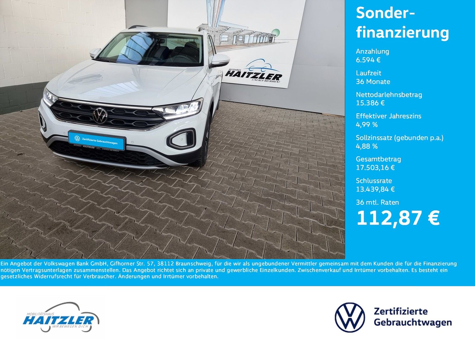 Fahrzeugabbildung Volkswagen T-Roc Move 1.0 TSI Navigation + Assistenzpaket