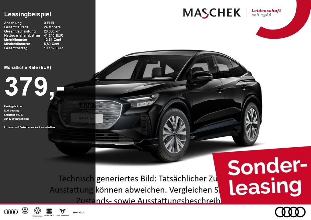 Audi Q4 Sportback e-tron 55 quatt Sonderleasing ohne