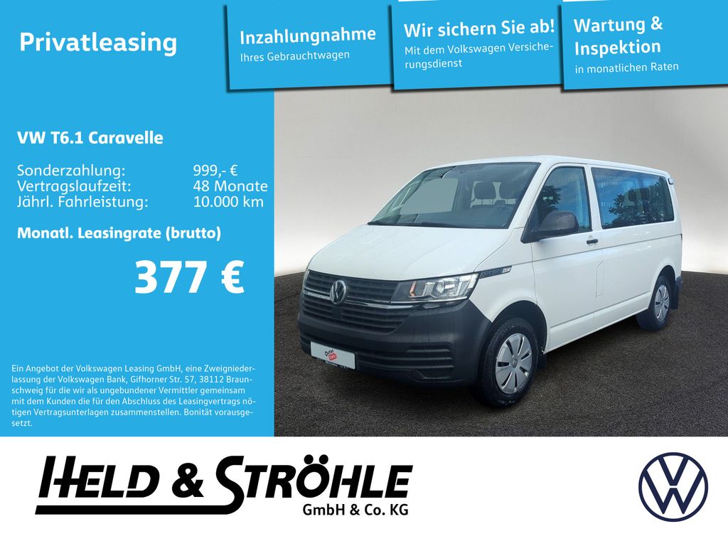 Abbildung Leasingangebot Volkswagen T6.1 Caravelle Trendline 2.0 TDI 9Si PDC KLIMA