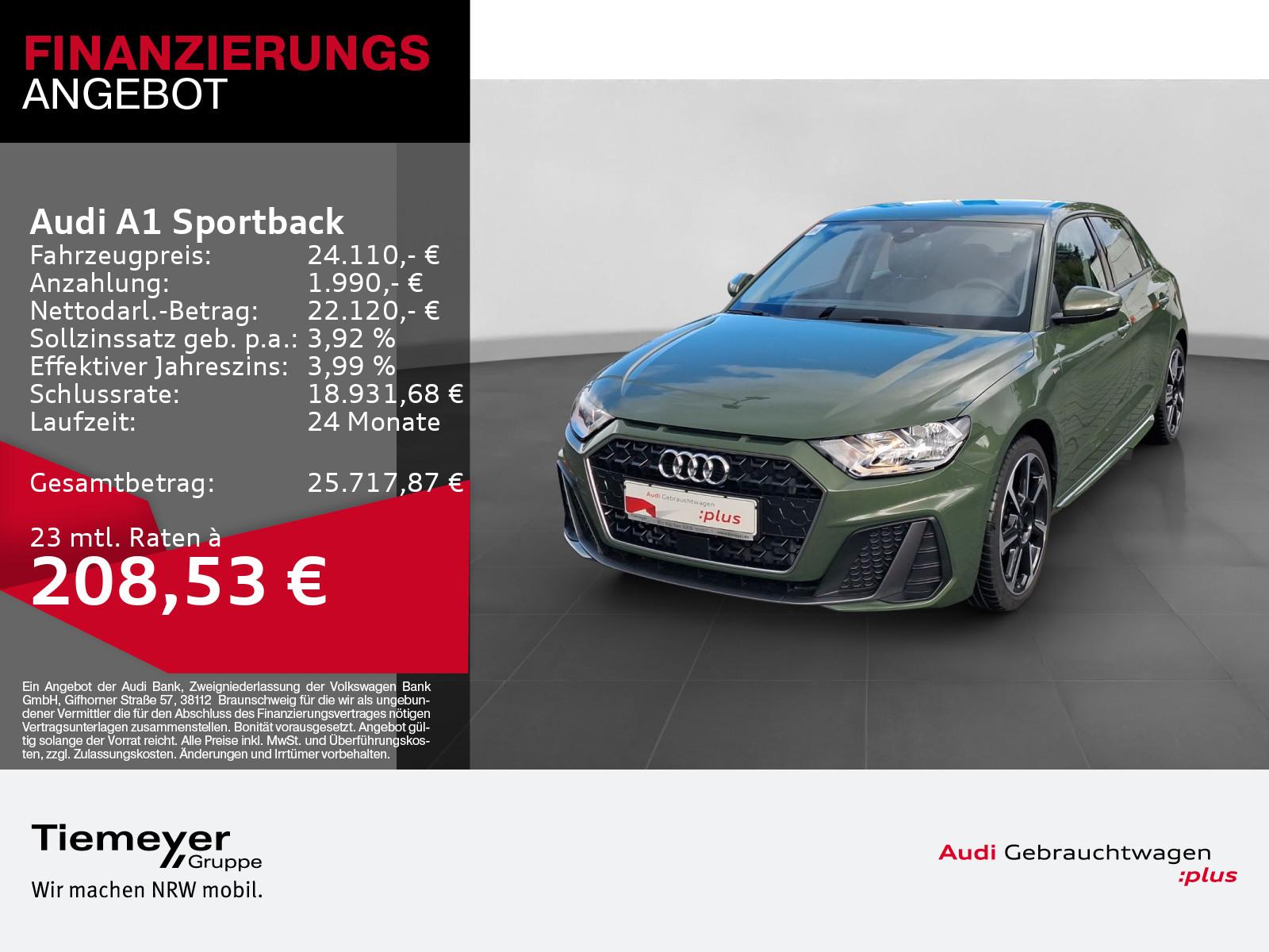 Audi A1 Sportback 25 TFSI S LINE LM18 TEILLEDER SPORT