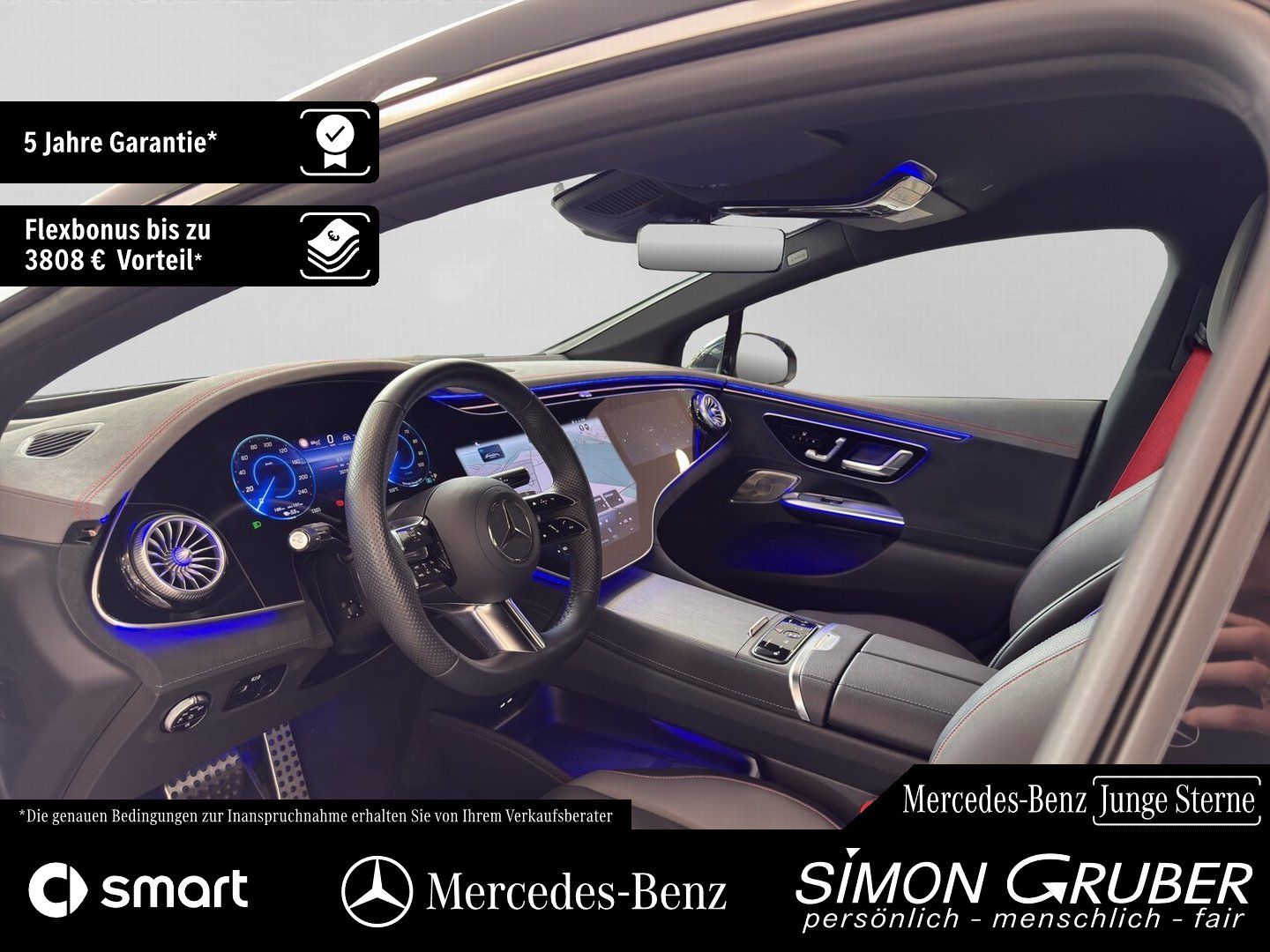 Fahrzeugabbildung Mercedes-Benz EQE 500 4M AMG Hyper Airmatic HUD Burm Mod 2025