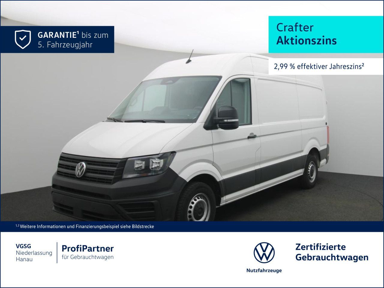 Volkswagen Crafter Kasten mittlerer Radstand Vorb. AHK