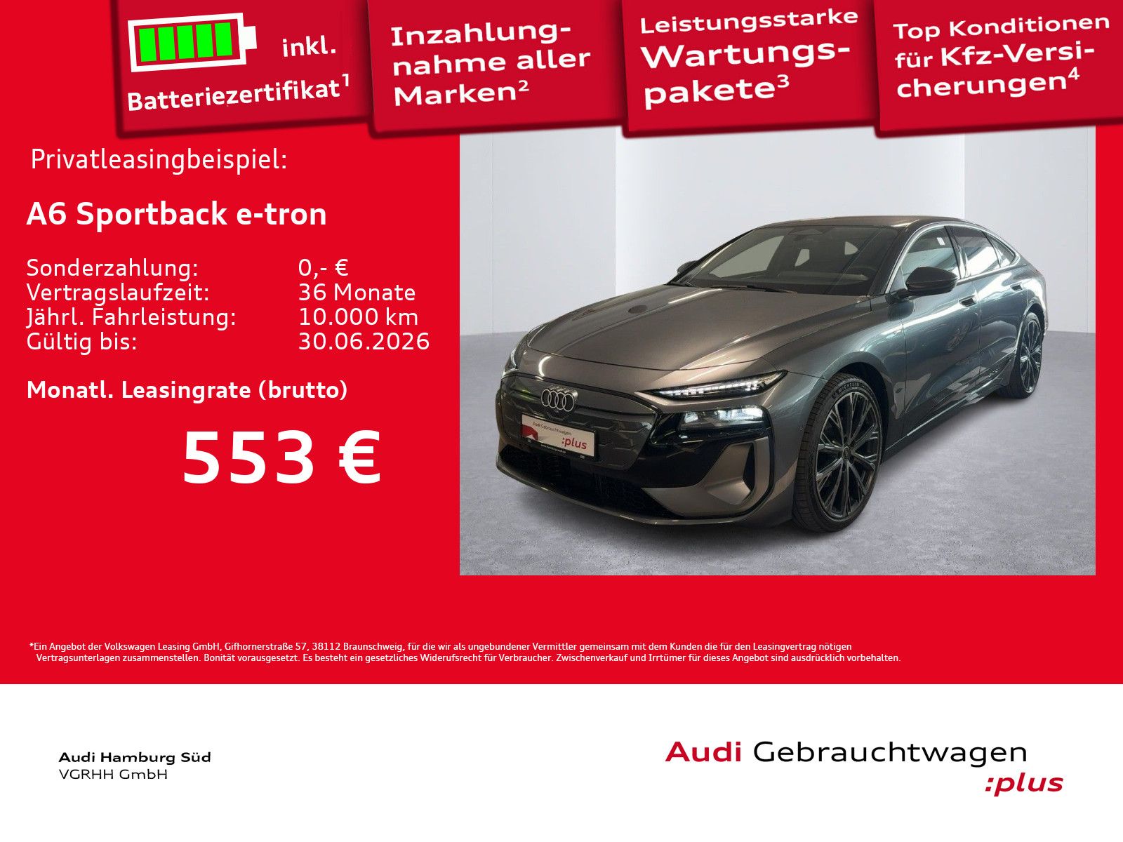Audi A6 Sportback e-tron S LINE/LM21/TECH-PLUS/AHK