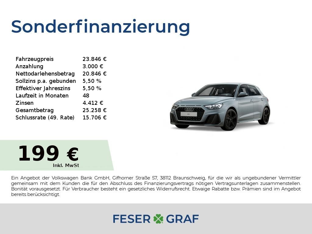 Audi A1 Sportback S line 25% Sondernachlass