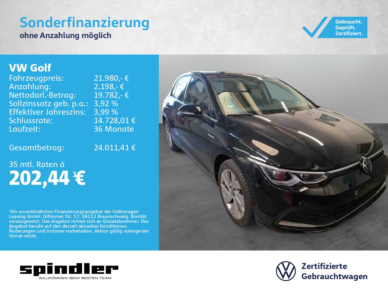 Volkswagen Golf VIII Style 1.5TSI / CarPlay, Navi, LED+,RFK