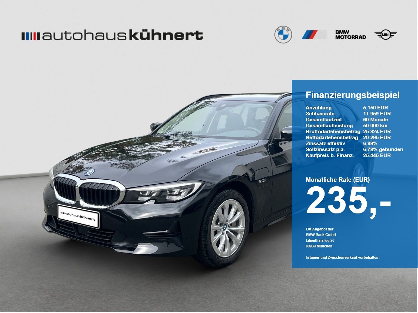 BMW 330e Touring Advantage LED ACC StHzg HUD Hifi DA