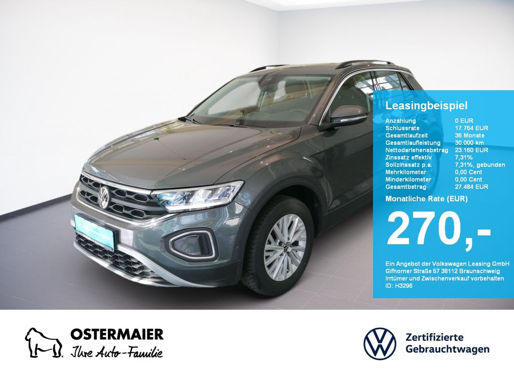 Volkswagen T-Roc LIFE 1.0TSI 110PS 5J-G LED.NAVI.SHZG.PDC.P